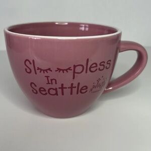 Sleepless in Seattle pink coffee mug